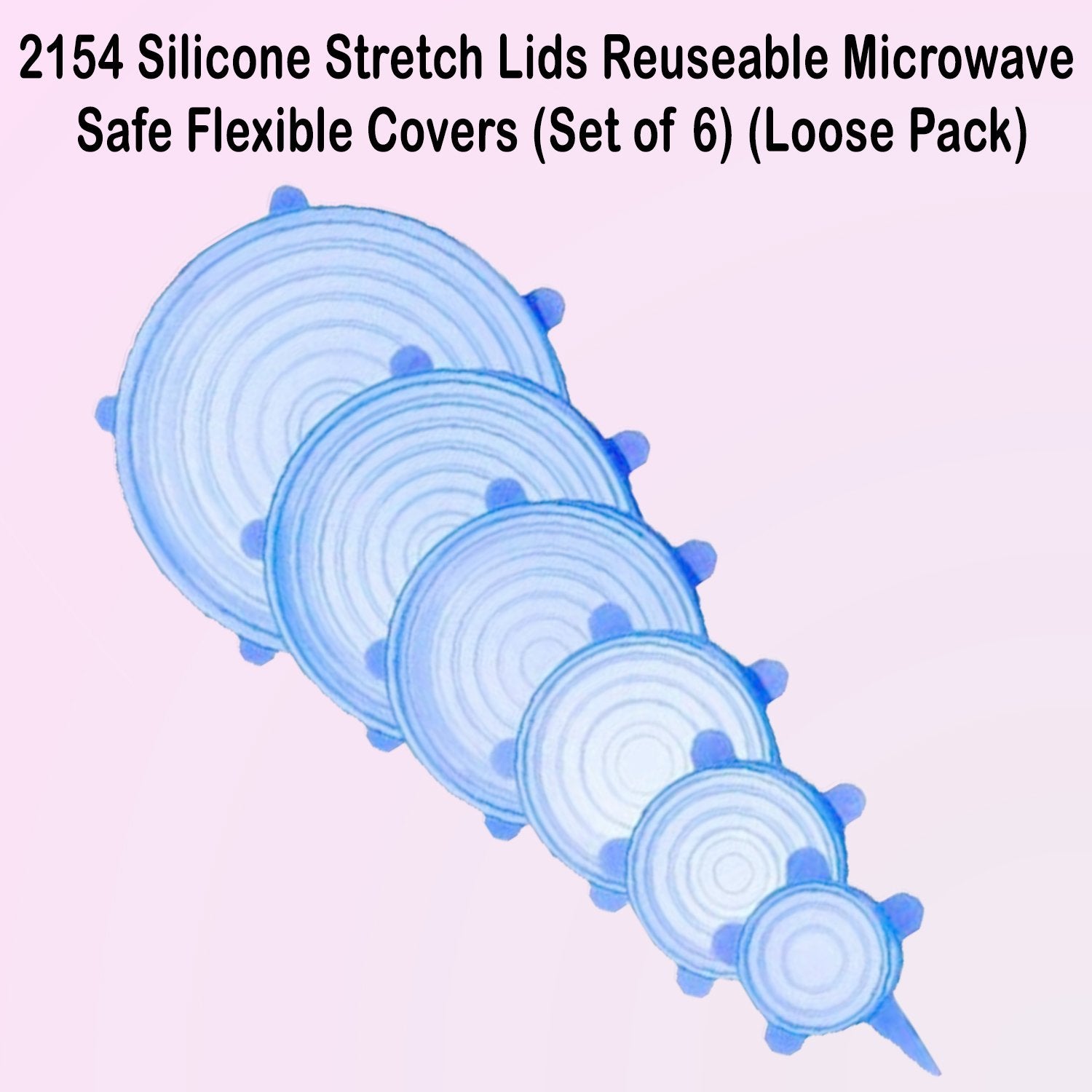 2154 Silicone Stretch Lids Reuseable Microwave Safe Flexible Covers (Set of 6) (Loose Pack) - SkyShopy 2154 Silicone Stretch Lids Reuseable Microwave Safe Flexible Covers (Set of 6) (Loose Pack) - SkyShopy